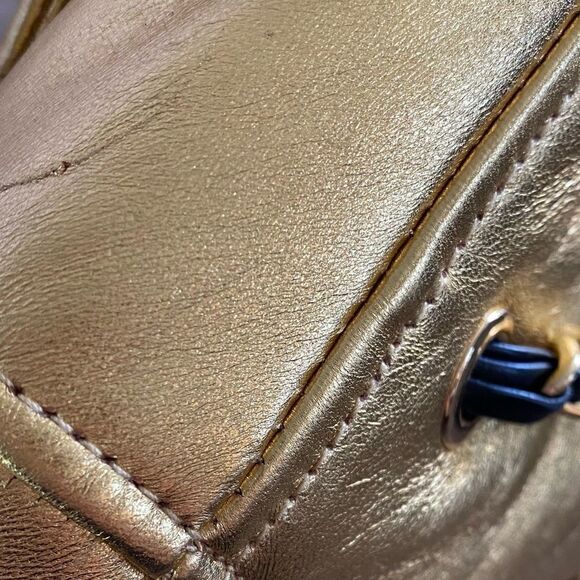 Gold Leather Moschino “H&Moschino” Chains Jeremy Scott Cropped Jacket NWT - Picture 13 of 17